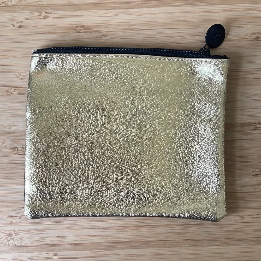 Ipsy Bag - Glossy Black and Foiled Gold Pouch